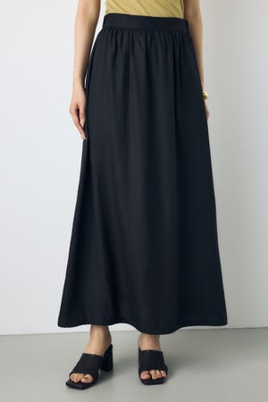 リネンブレンドバルーンシルエットスカート