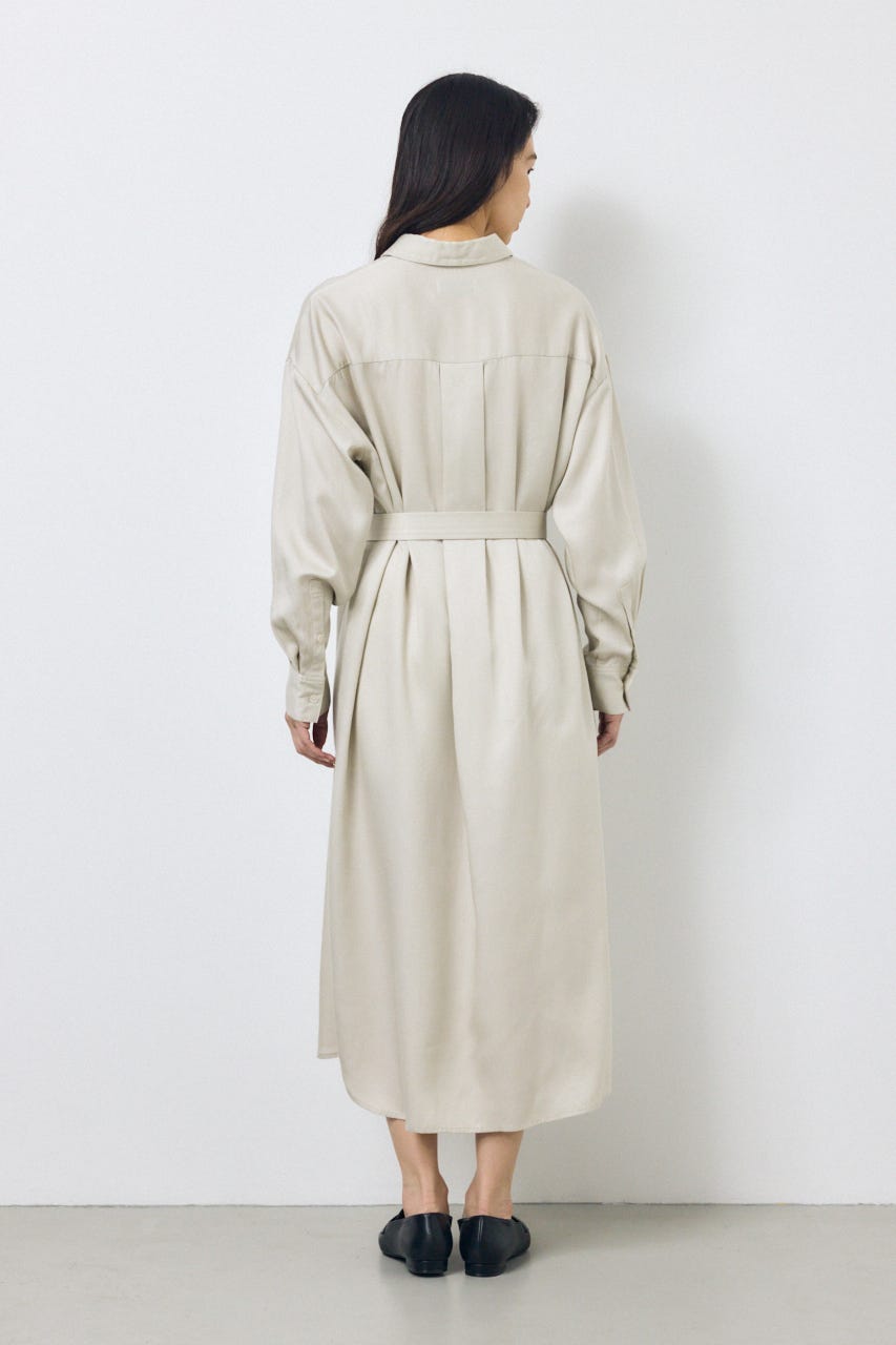 セルロースロングシャツワンピース GREIGE M