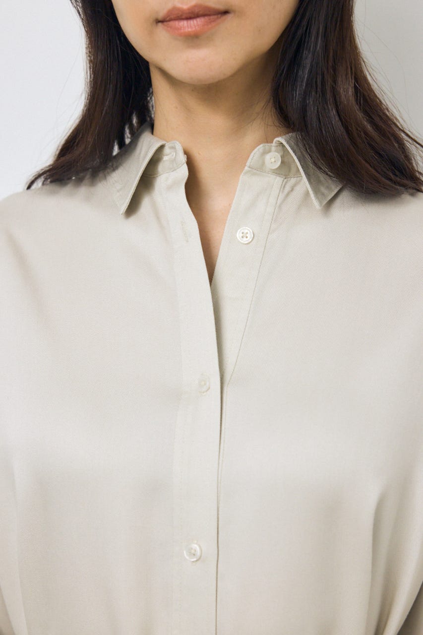 セルロースロングシャツワンピース GREIGE M