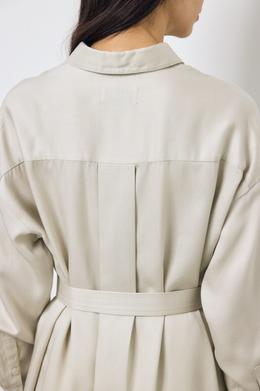 セルロースロングシャツワンピース GREIGE M