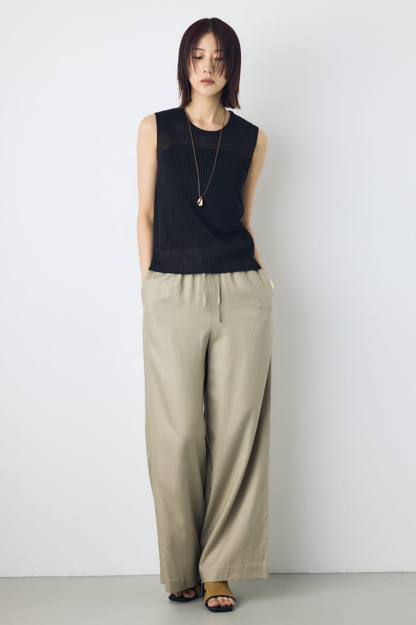 シアーリブタンクニット BLK M