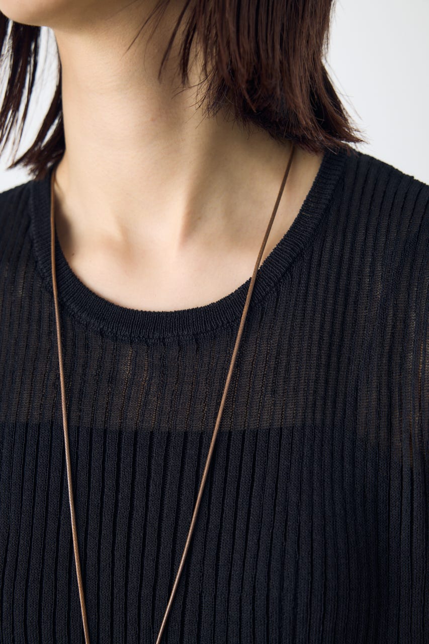 シアーリブタンクニット BLK M