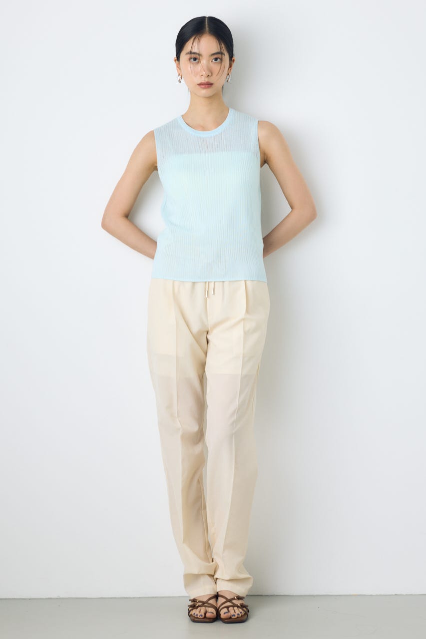 シアーリブタンクニット L/BLU M