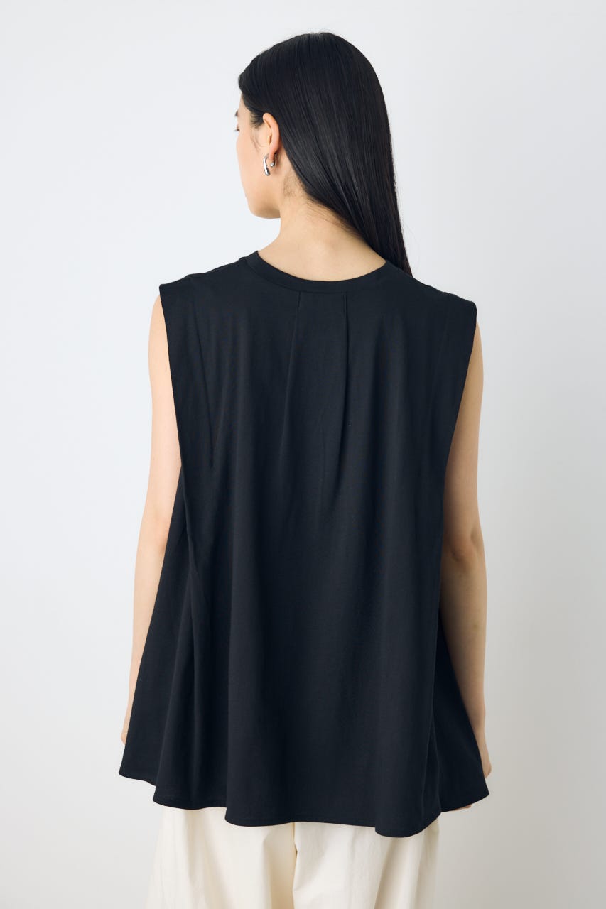 リュクスフローノースリフレアカットトップス BLK M