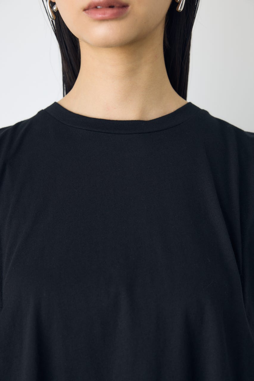 リュクスフローノースリフレアカットトップス BLK M