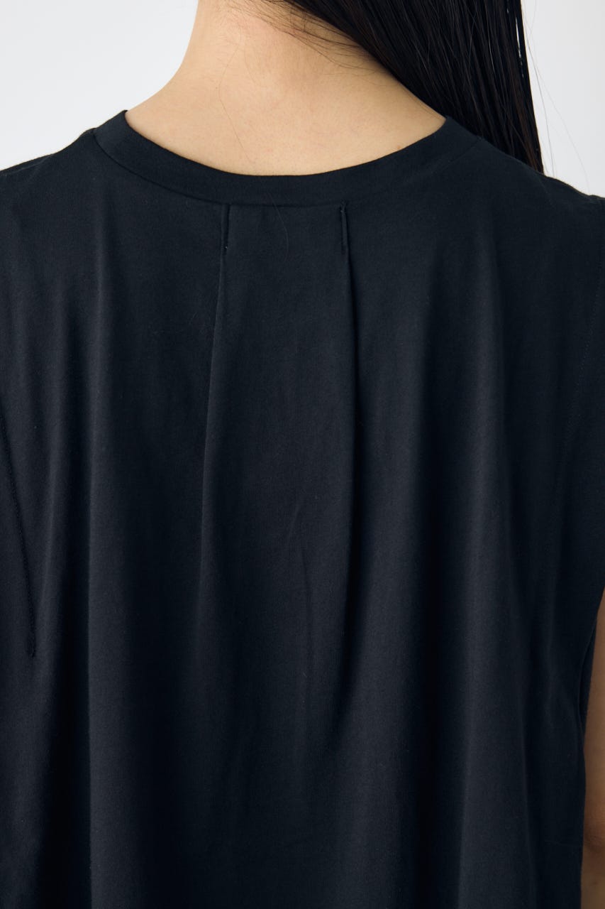 リュクスフローノースリフレアカットトップス BLK M