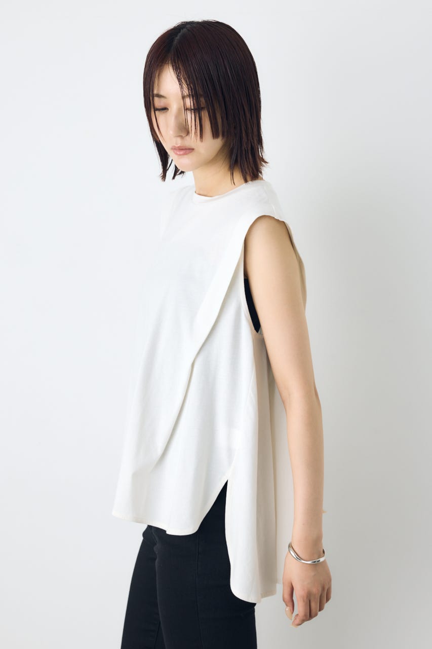 リュクスフローノースリフレアカットトップス O/WHT M