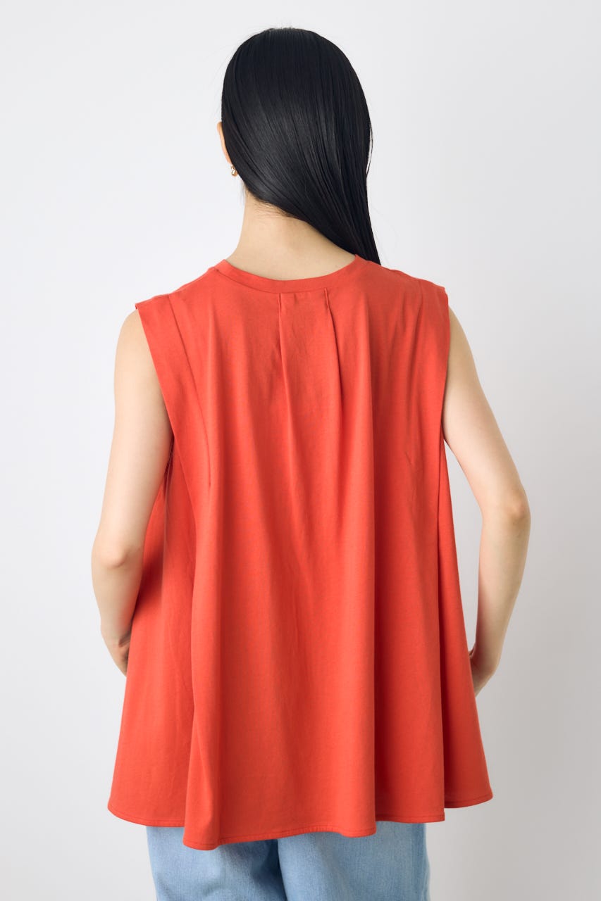 リュクスフローノースリフレアカットトップス RED M