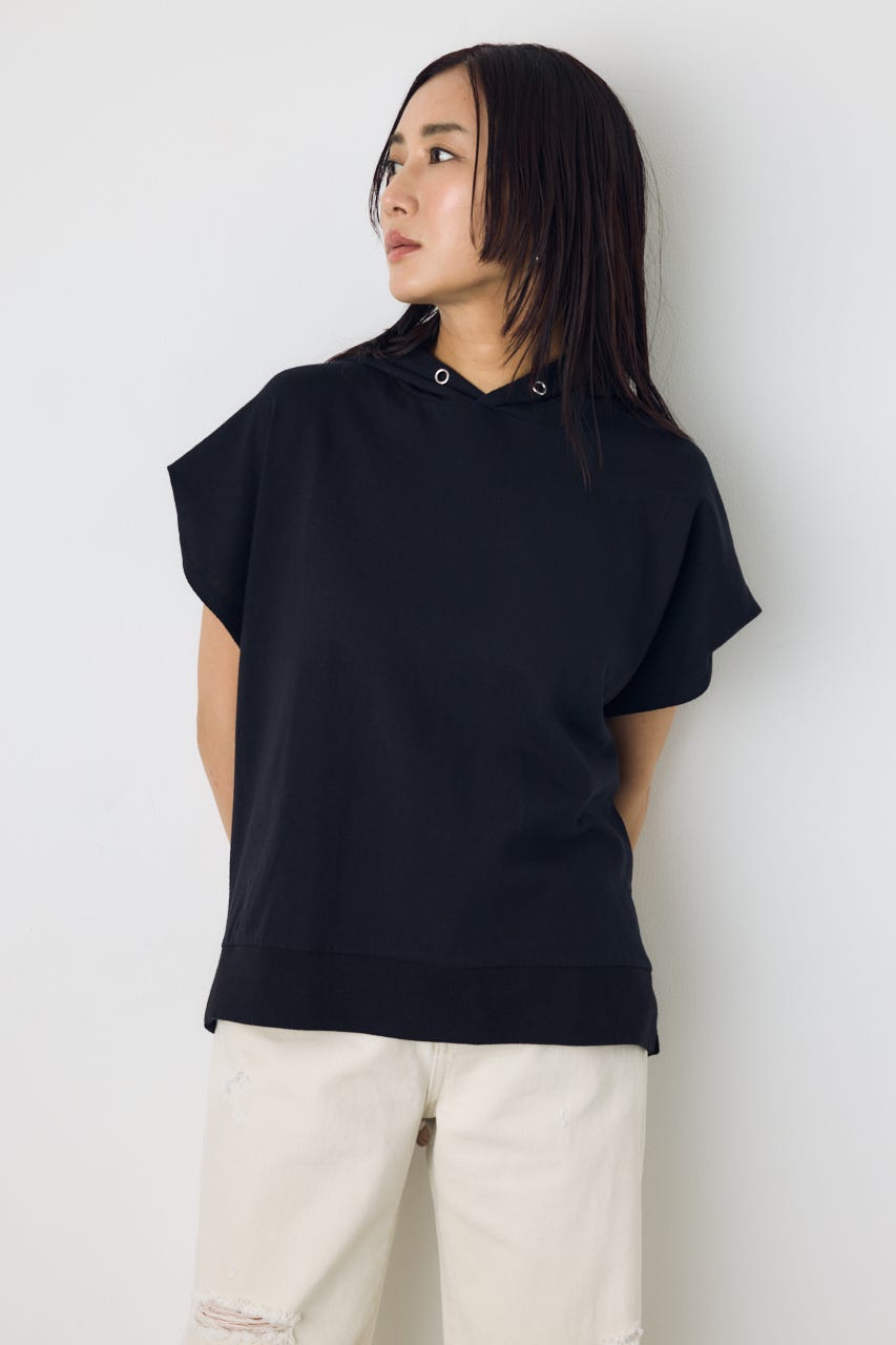 タックスリーブノースリーブパーカー BLK FREE