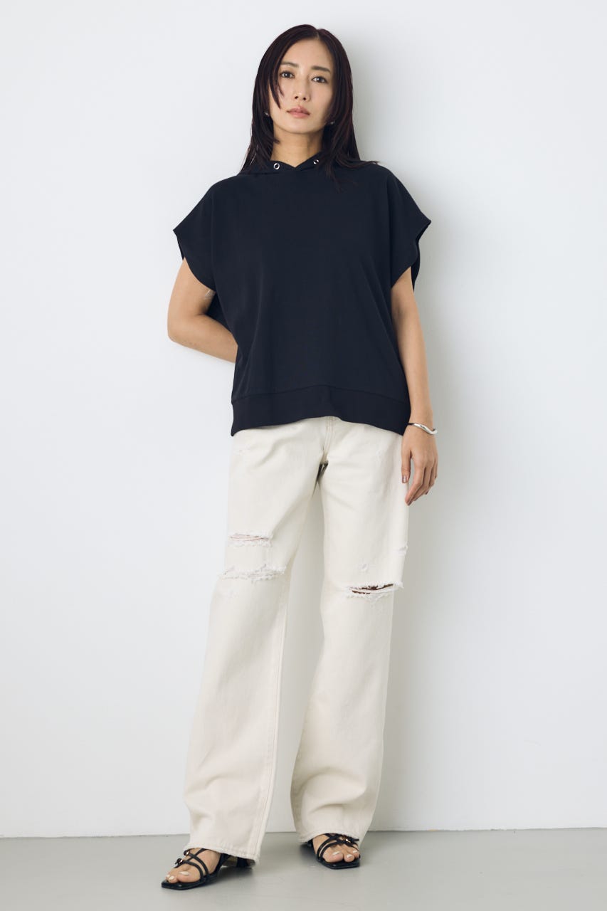 タックスリーブノースリーブパーカー BLK FREE