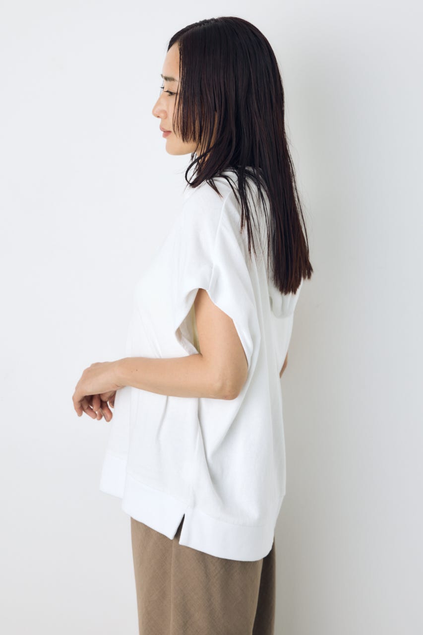 タックスリーブノースリーブパーカー O/WHT FREE