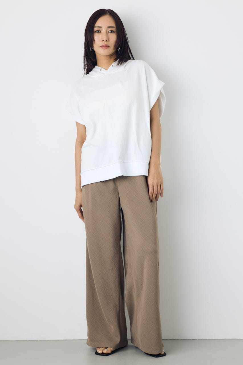 タックスリーブノースリーブパーカー O/WHT FREE