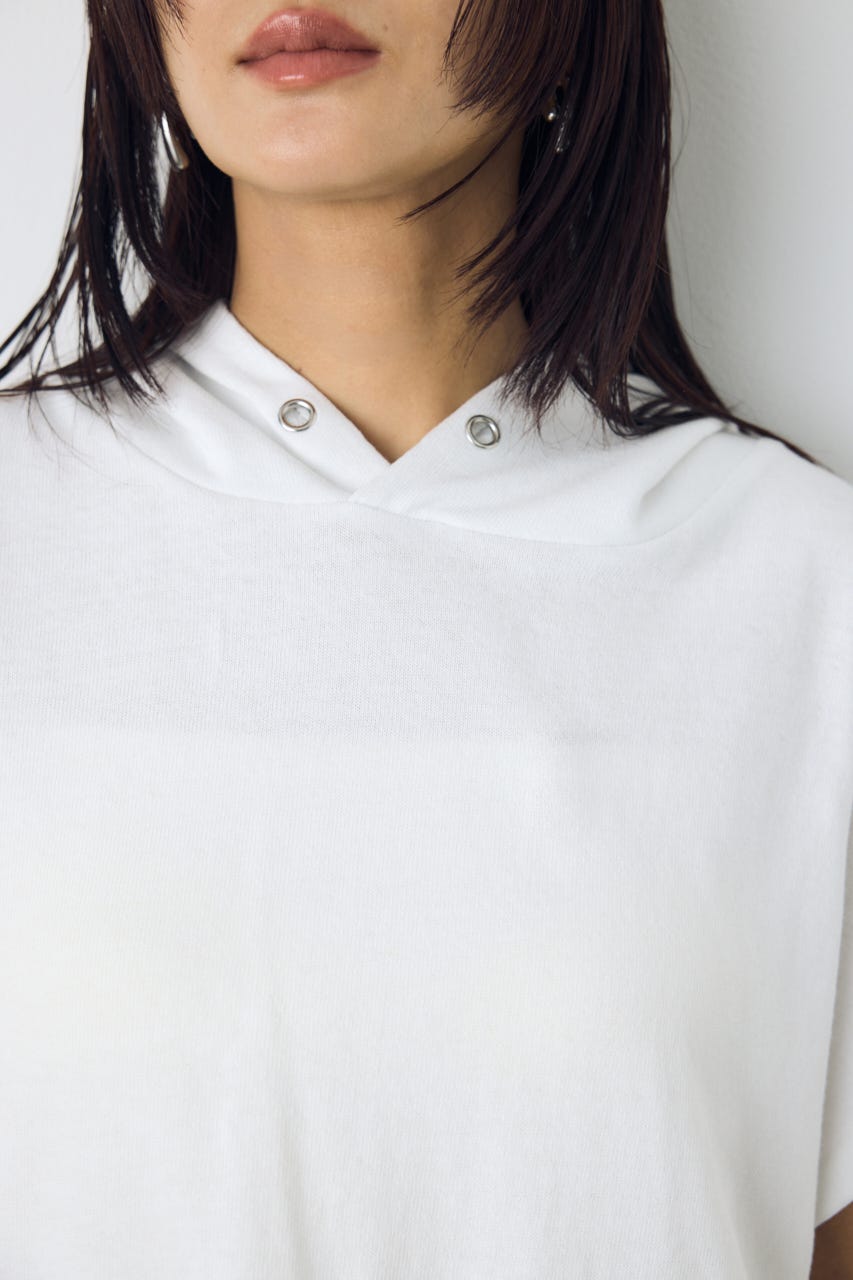 タックスリーブノースリーブパーカー O/WHT FREE