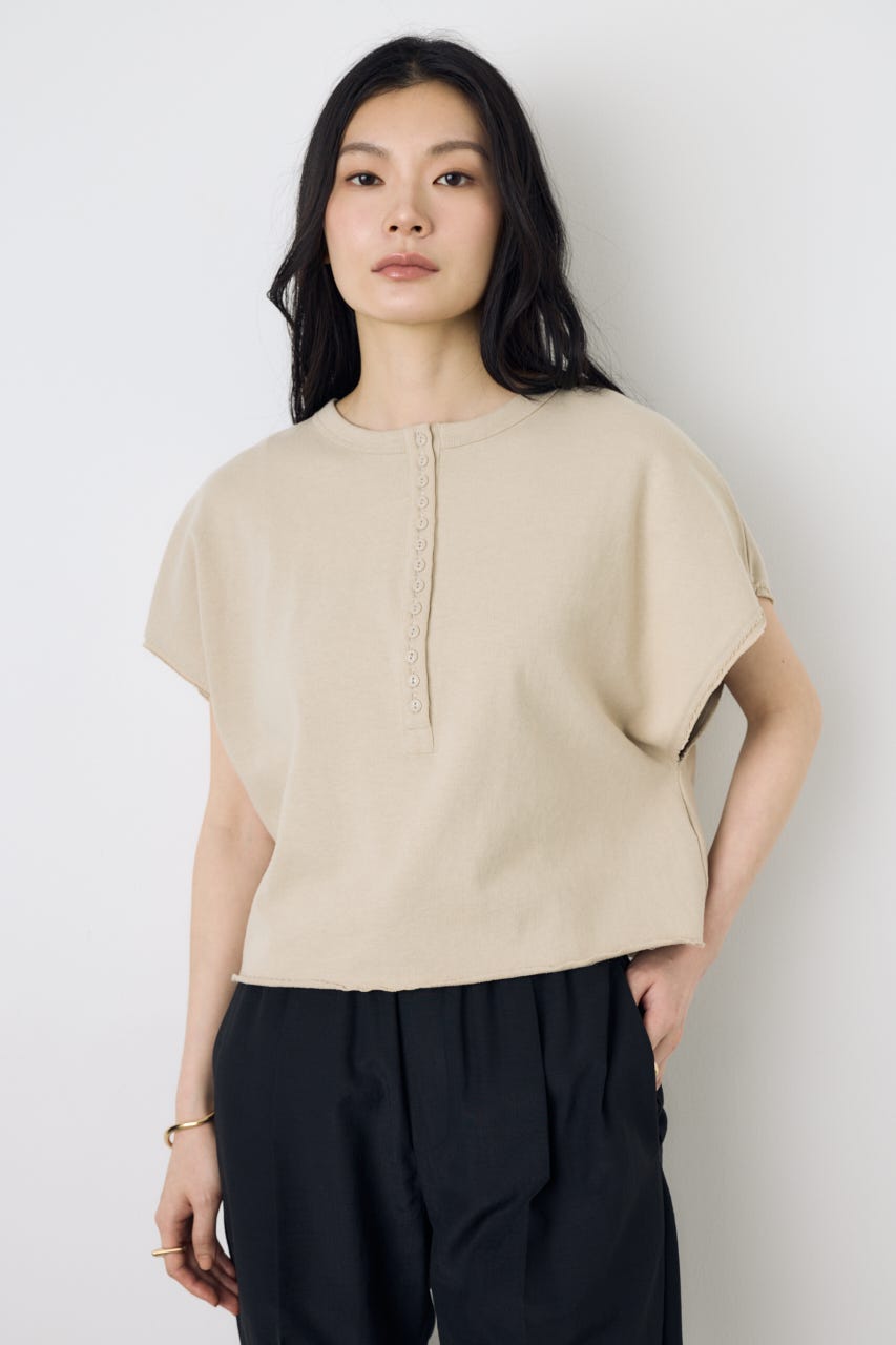 【GOLDEN PRICE 5/1(金)8:59までの特別価格】2WAYヘンリーネックトップス BEG M