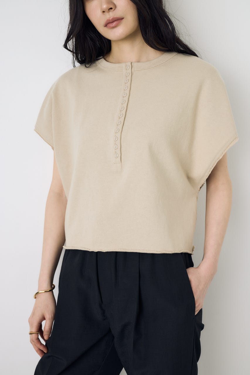【GOLDEN PRICE 5/1(金)8:59までの特別価格】2WAYヘンリーネックトップス BEG M
