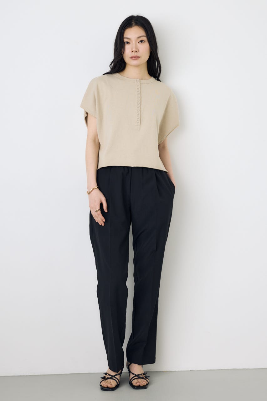 【GOLDEN PRICE 5/1(金)8:59までの特別価格】2WAYヘンリーネックトップス BEG M