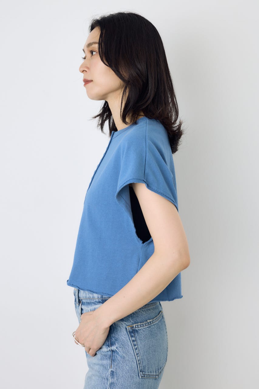 【GOLDEN PRICE 5/1(金)8:59までの特別価格】2WAYヘンリーネックトップス BLU S