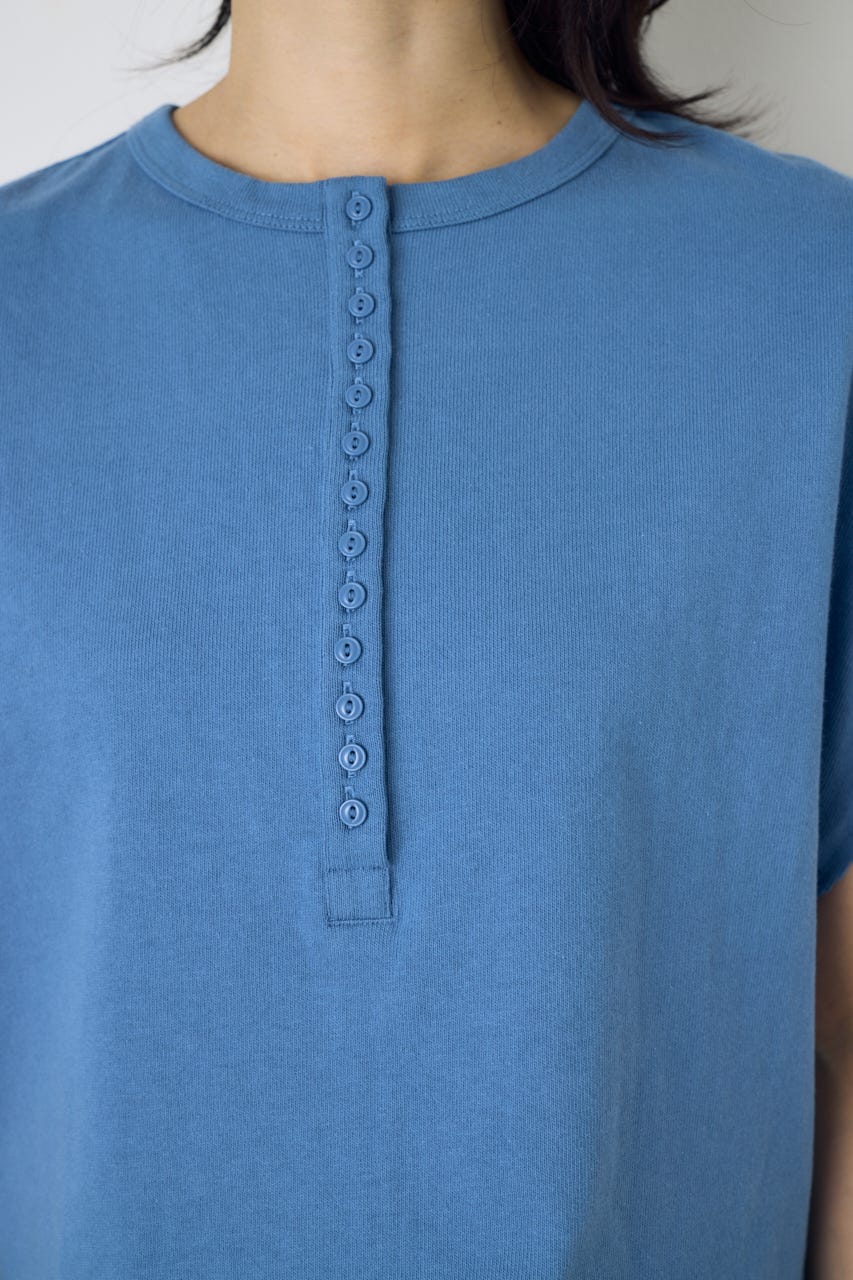 【GOLDEN PRICE 5/1(金)8:59までの特別価格】2WAYヘンリーネックトップス BLU S