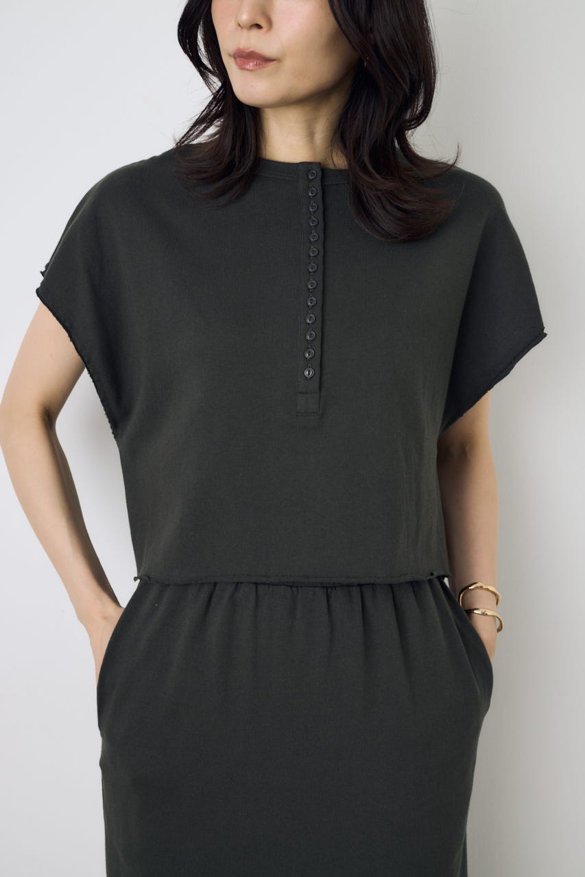 【GOLDEN PRICE 5/1(金)8:59までの特別価格】2WAYヘンリーネックトップス L/BLK M