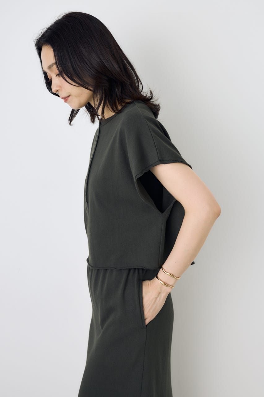 【GOLDEN PRICE 5/1(金)8:59までの特別価格】2WAYヘンリーネックトップス L/BLK M