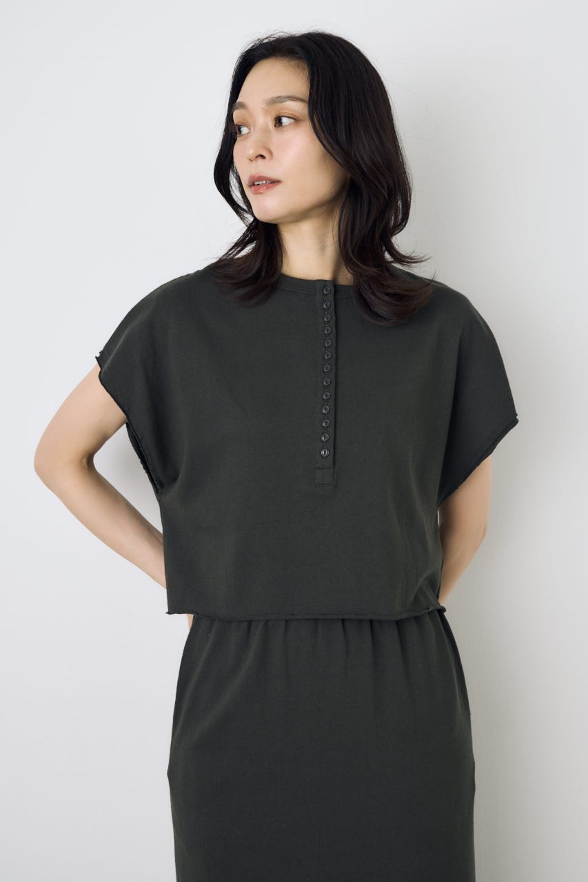 【GOLDEN PRICE 5/1(金)8:59までの特別価格】2WAYヘンリーネックトップス L/BLK M