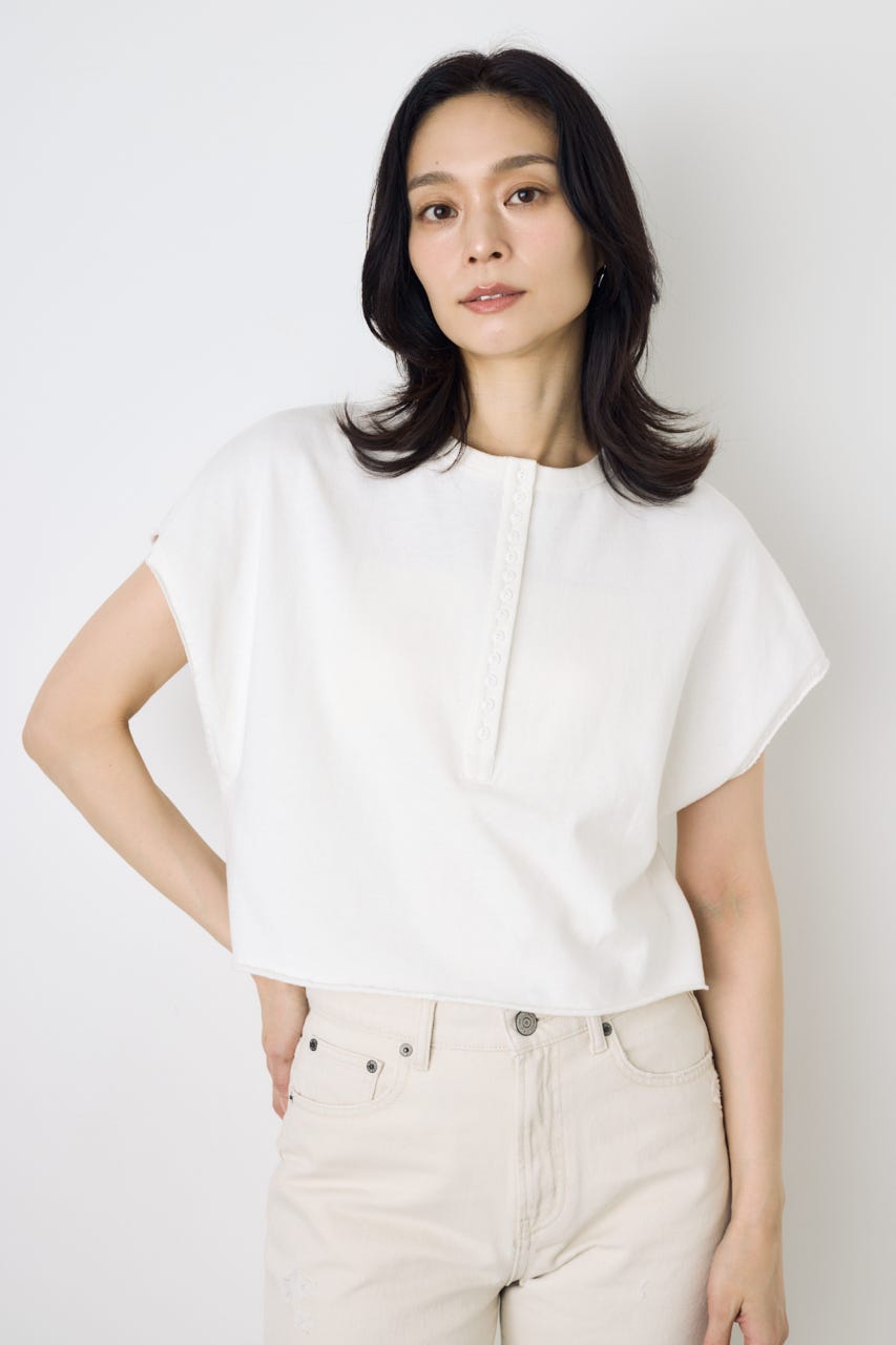【GOLDEN PRICE 5/1(金)8:59までの特別価格】2WAYヘンリーネックトップス O/WHT S