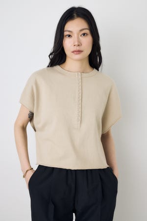 【GOLDEN PRICE 5/1(金)8:59までの特別価格】2WAYヘンリーネックトップス