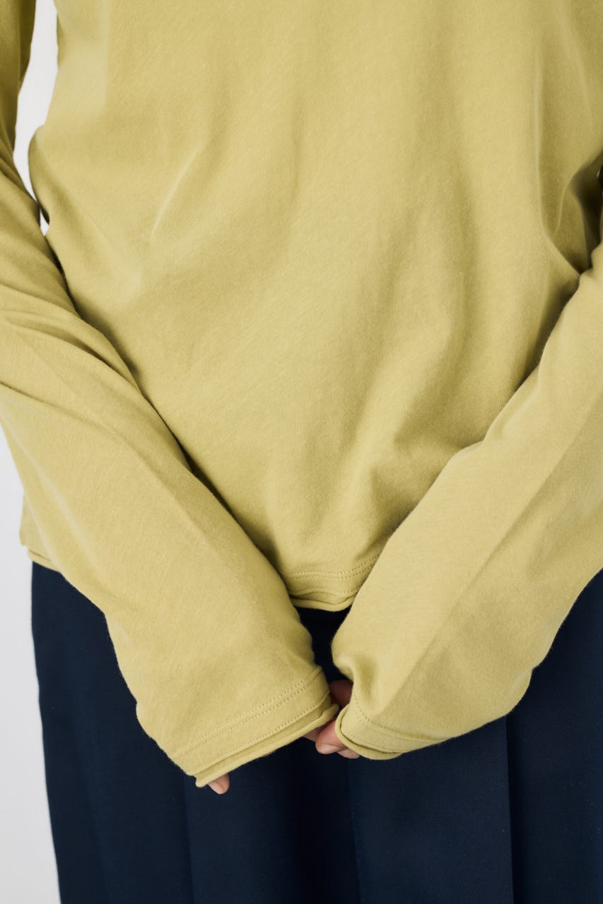 ドライタッチ ヘンリーネックトップス LIME S