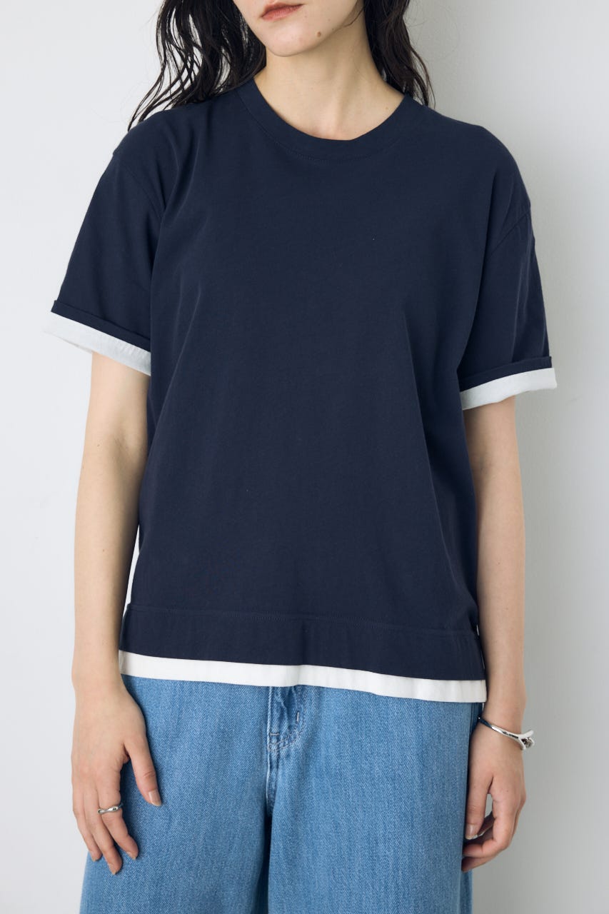 ドライタッチレイヤードライクTシャツ NVY S