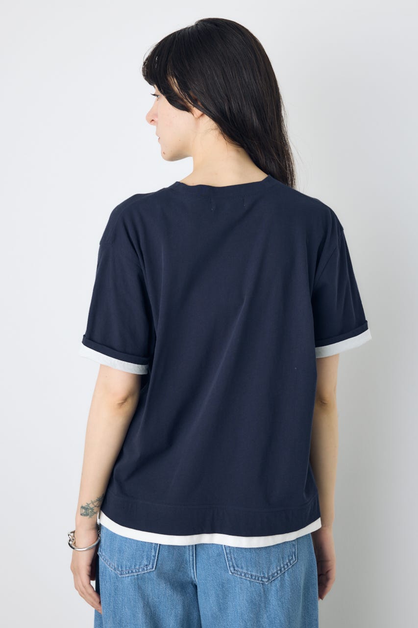 ドライタッチレイヤードライクTシャツ NVY S