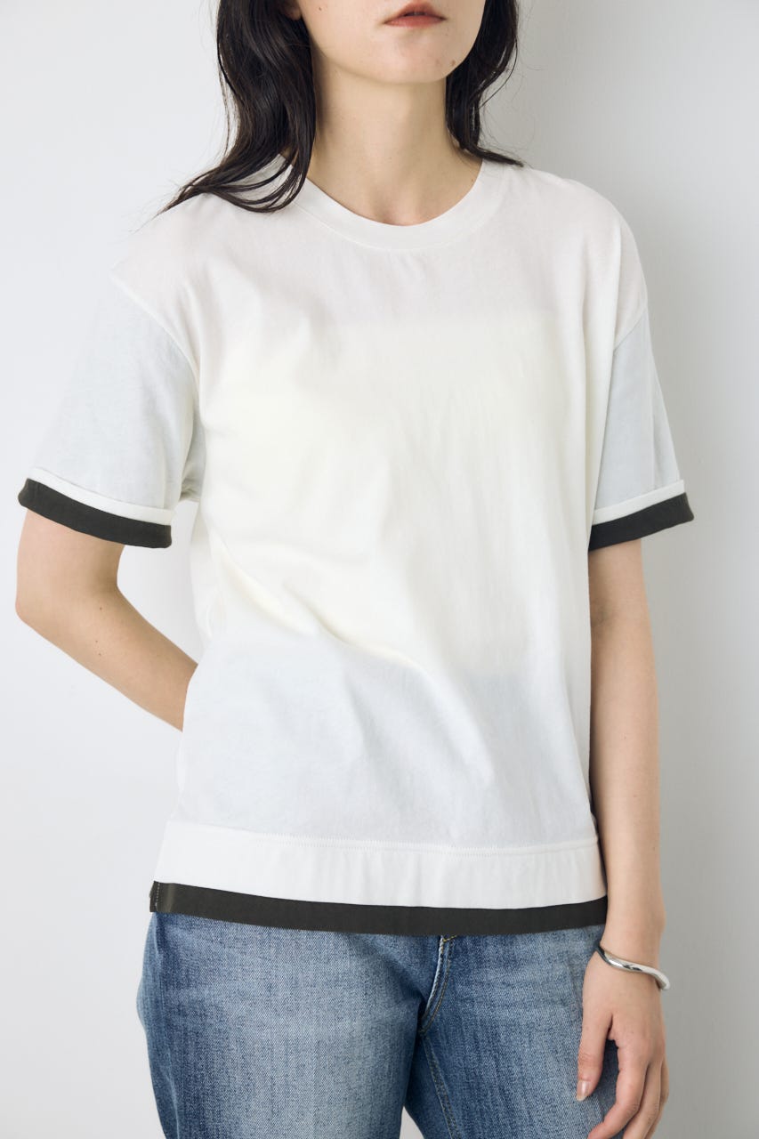 ドライタッチレイヤードライクTシャツ O/WHT S