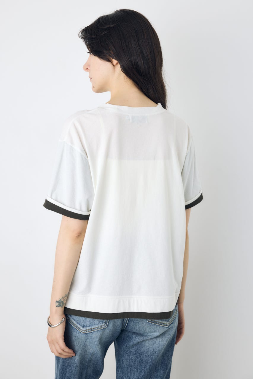 ドライタッチレイヤードライクTシャツ O/WHT S