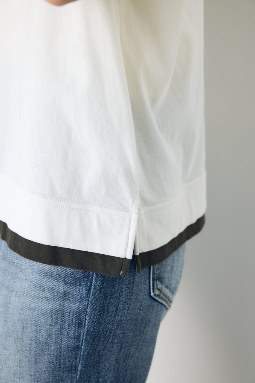 ドライタッチレイヤードライクTシャツ O/WHT S