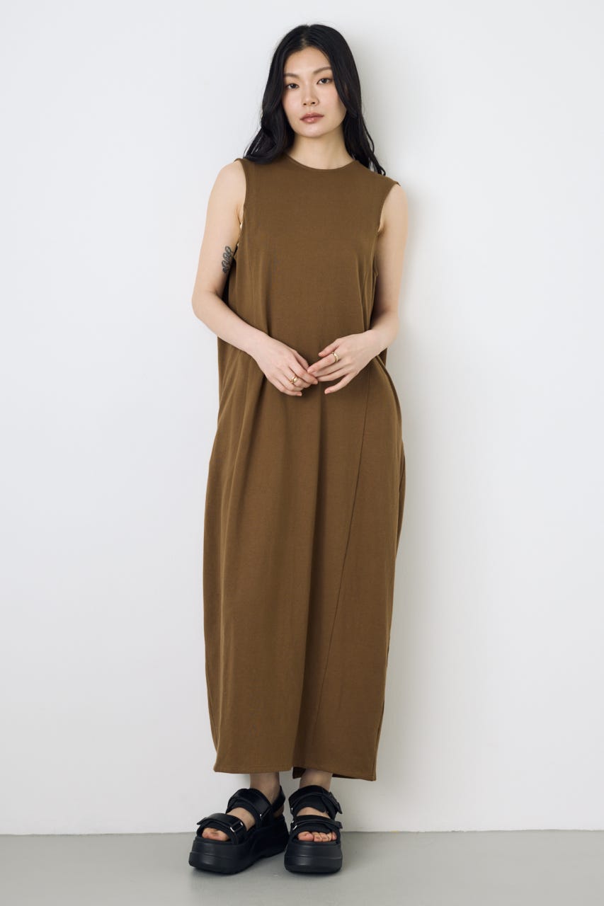 【GOLDEN PRICE 5/1(金)8:59までの特別価格】オーバルカットワンピース BRN M