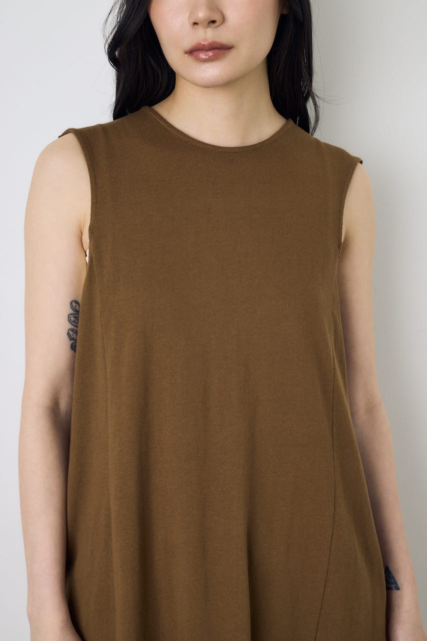 【GOLDEN PRICE 5/1(金)8:59までの特別価格】オーバルカットワンピース BRN M