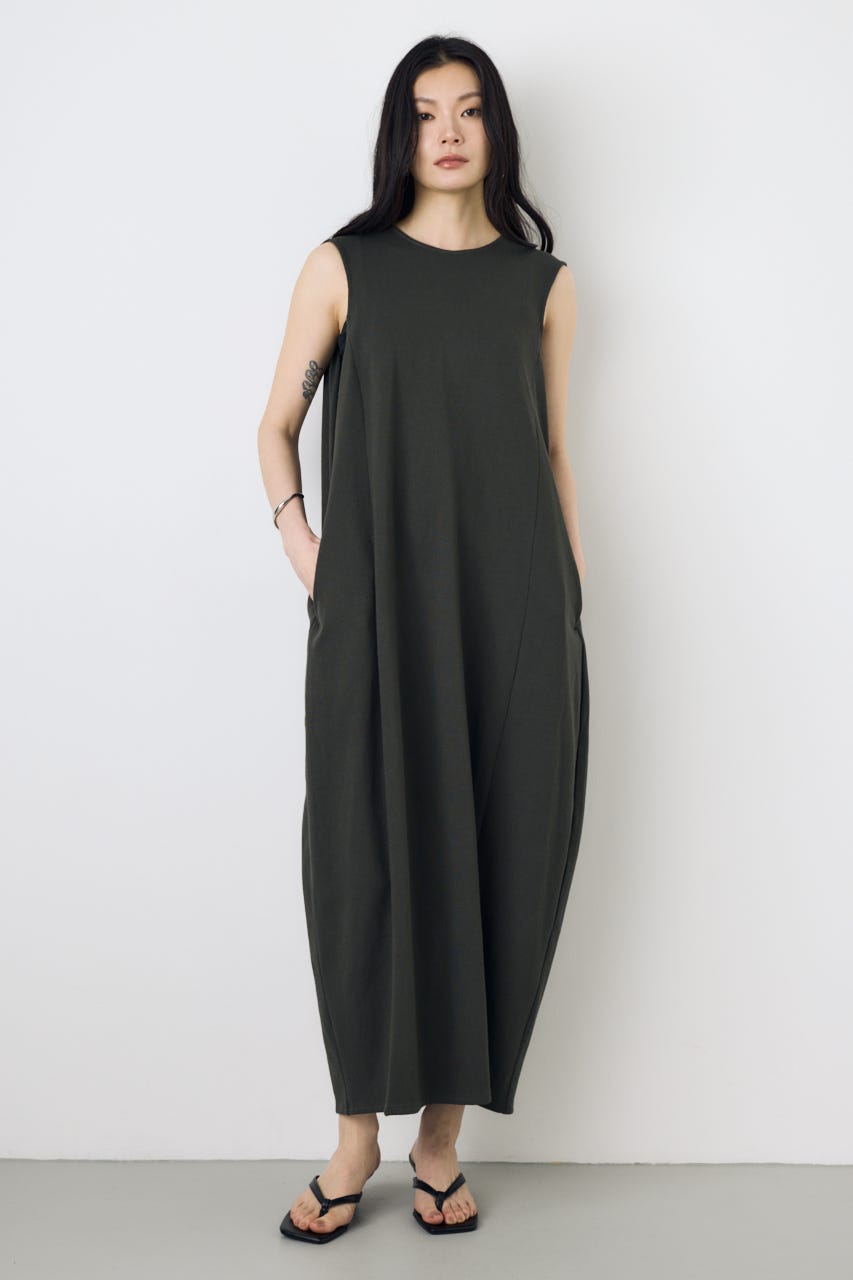 【GOLDEN PRICE 5/1(金)8:59までの特別価格】オーバルカットワンピース L/BLK S