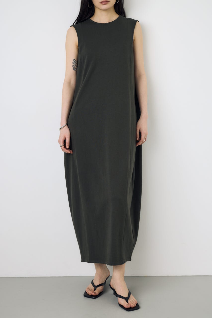 【GOLDEN PRICE 5/1(金)8:59までの特別価格】オーバルカットワンピース L/BLK S