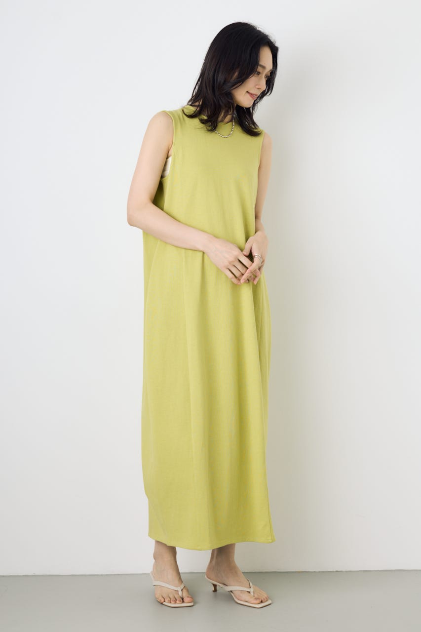 【GOLDEN PRICE 5/1(金)8:59までの特別価格】オーバルカットワンピース LIME M