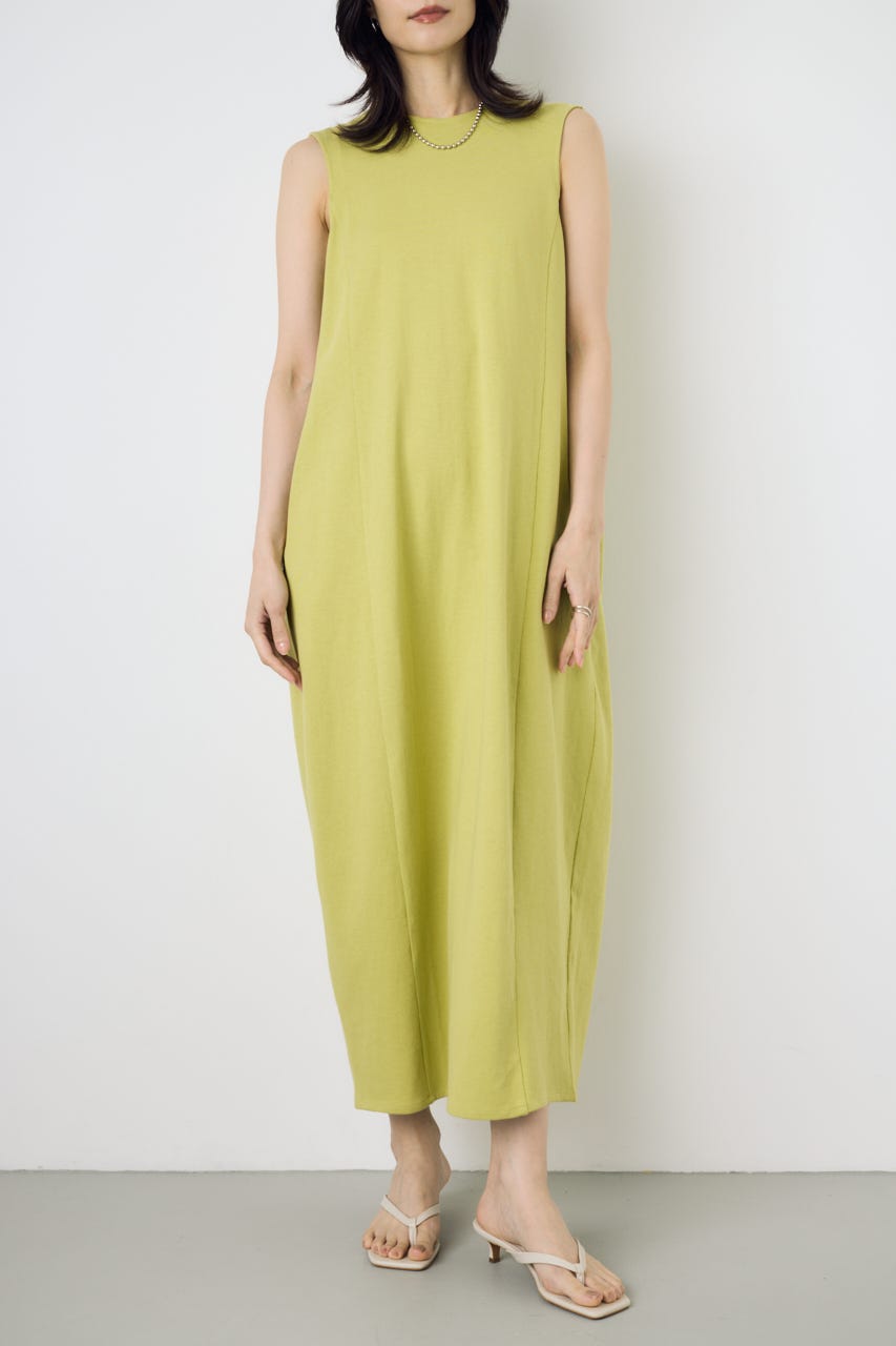 【GOLDEN PRICE 5/1(金)8:59までの特別価格】オーバルカットワンピース LIME M