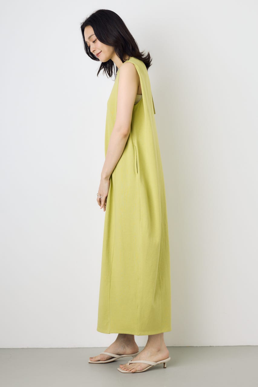 【GOLDEN PRICE 5/1(金)8:59までの特別価格】オーバルカットワンピース LIME M