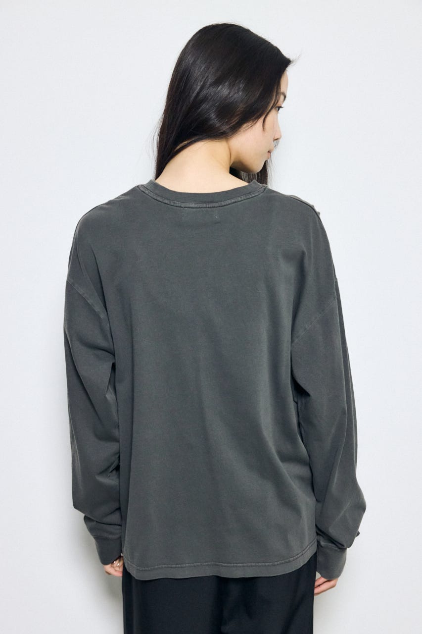 フロントメッセージロゴロンT L/BLK S