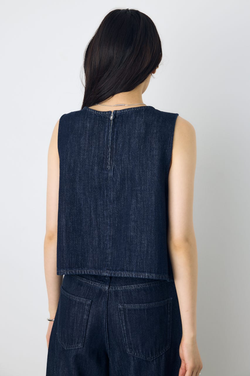 甘撚りデニムブラウス One Wash M