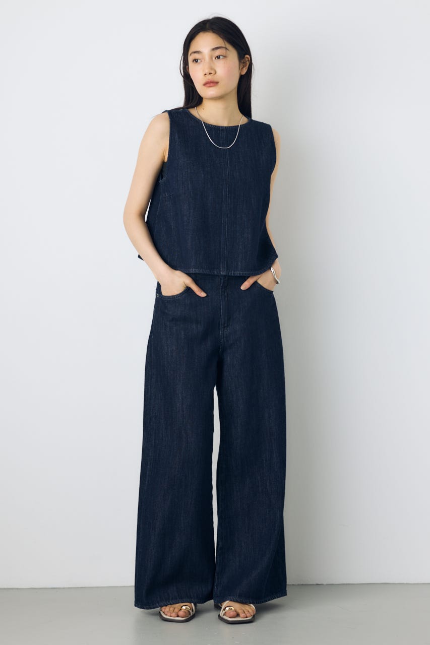 甘撚りデニムブラウス One Wash M