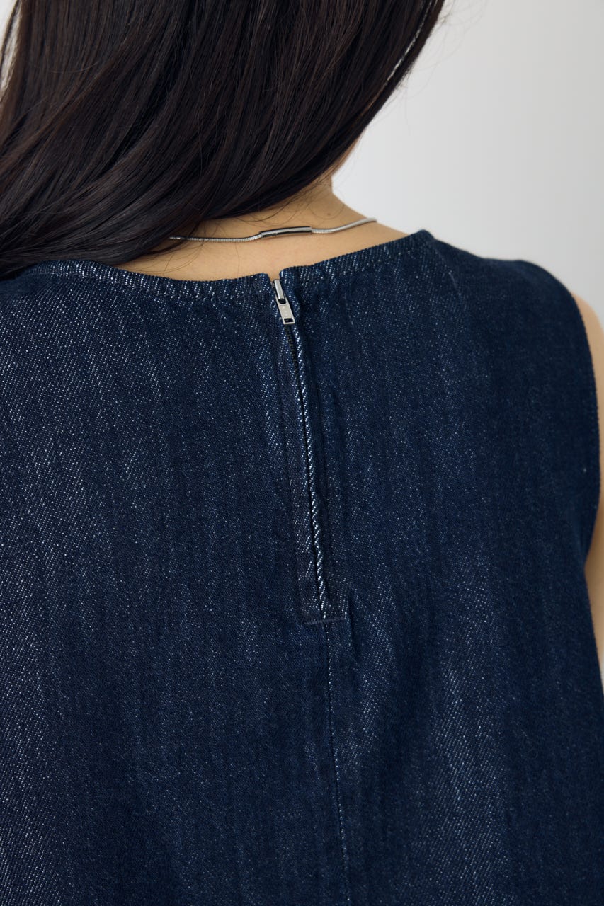 甘撚りデニムブラウス One Wash M