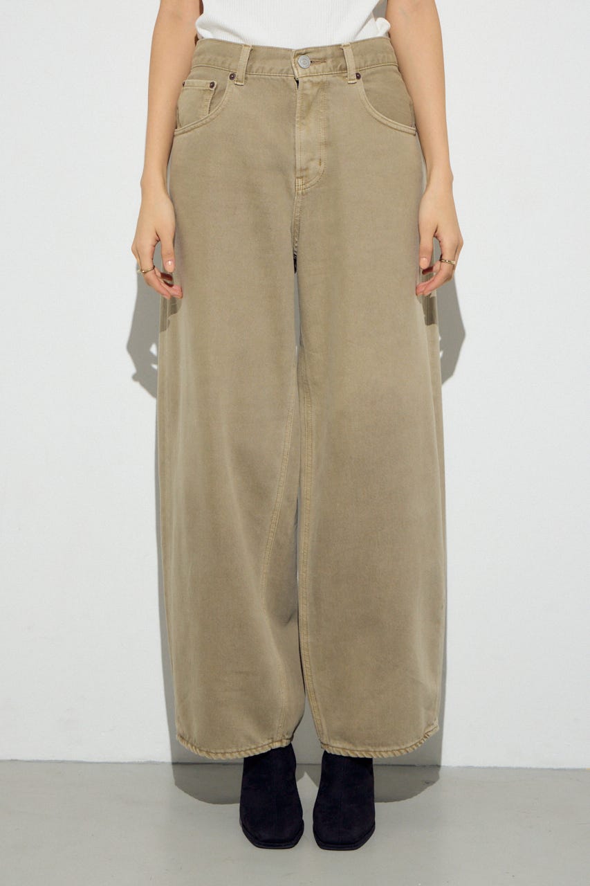 AZUL DENIM カラーワイドデニム BEG 26inch