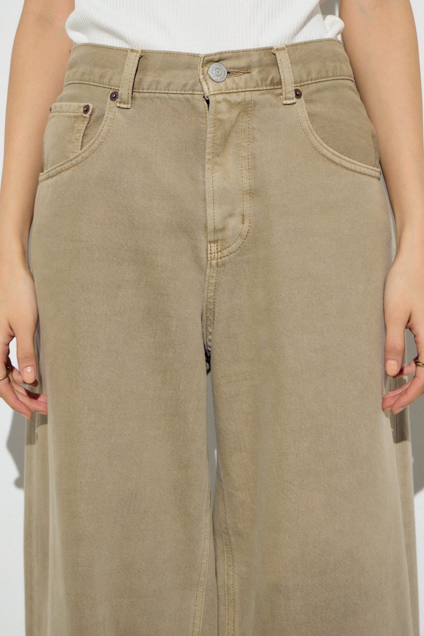 AZUL DENIM カラーワイドデニム BEG 26inch