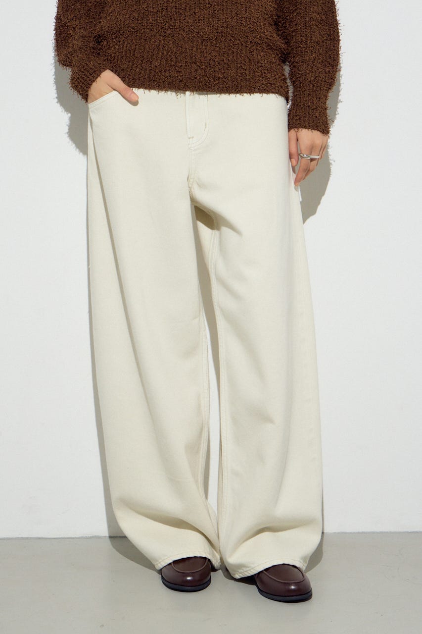 AZUL DENIM カラーワイドデニム IVOY 25inch