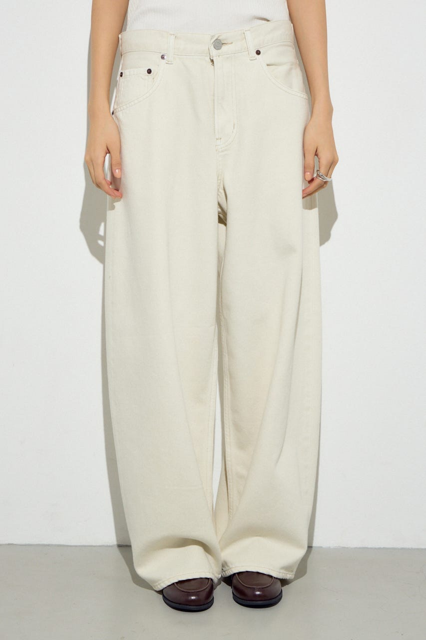 AZUL DENIM カラーワイドデニム IVOY 25inch