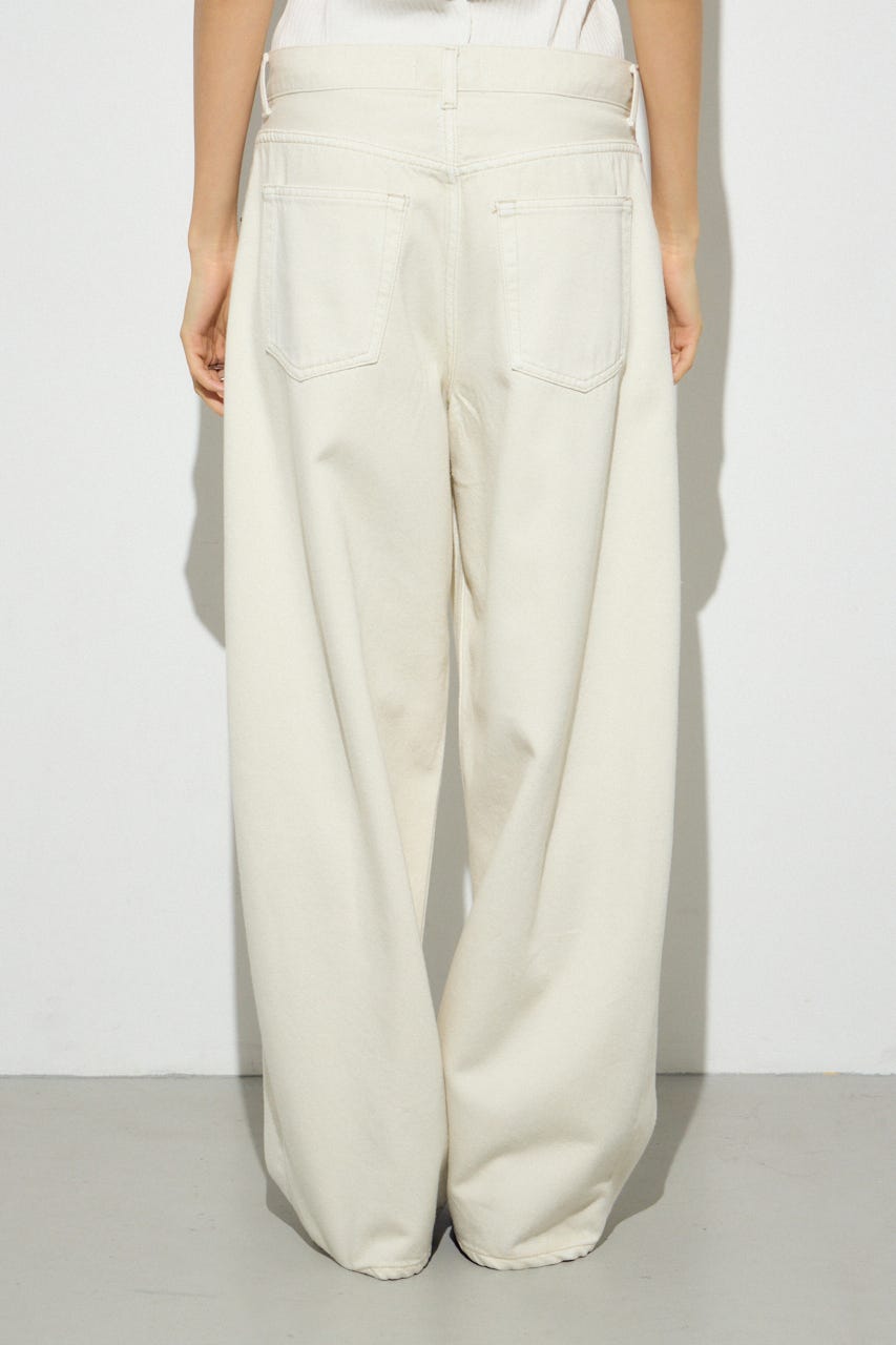 AZUL DENIM カラーワイドデニム IVOY 25inch