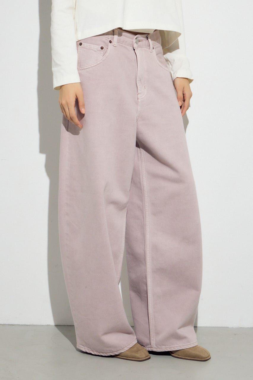 AZUL DENIM カラーワイドデニム PNK 25inch